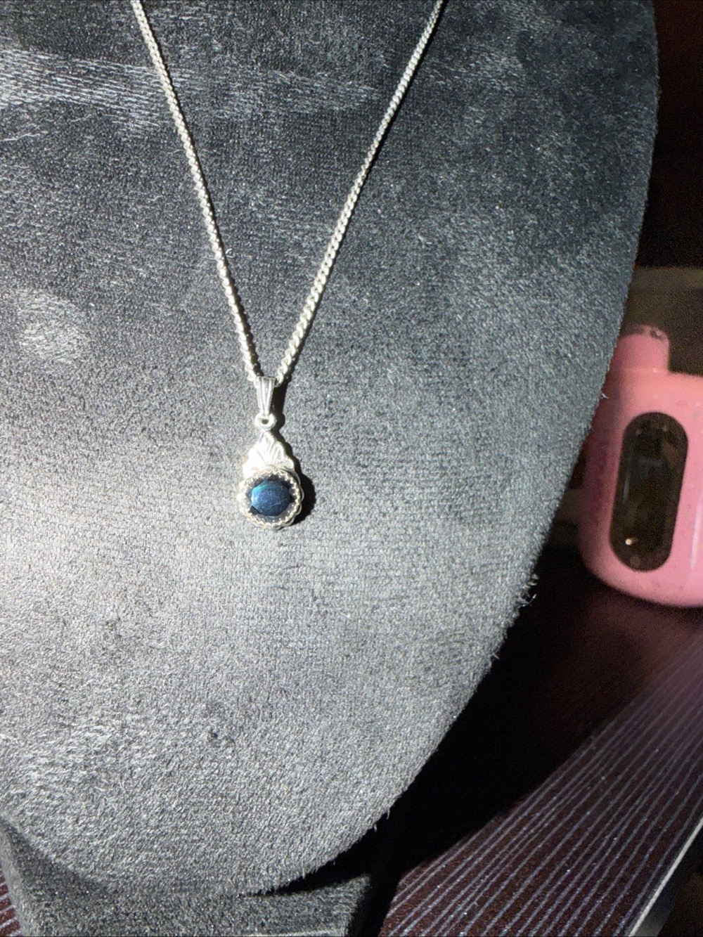 Black stone necklace
